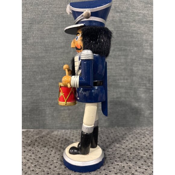 2008 Limited Edition Wooden Nutcracker Drummer Soldier Figurine With Red Drum - Picture 4 of 9